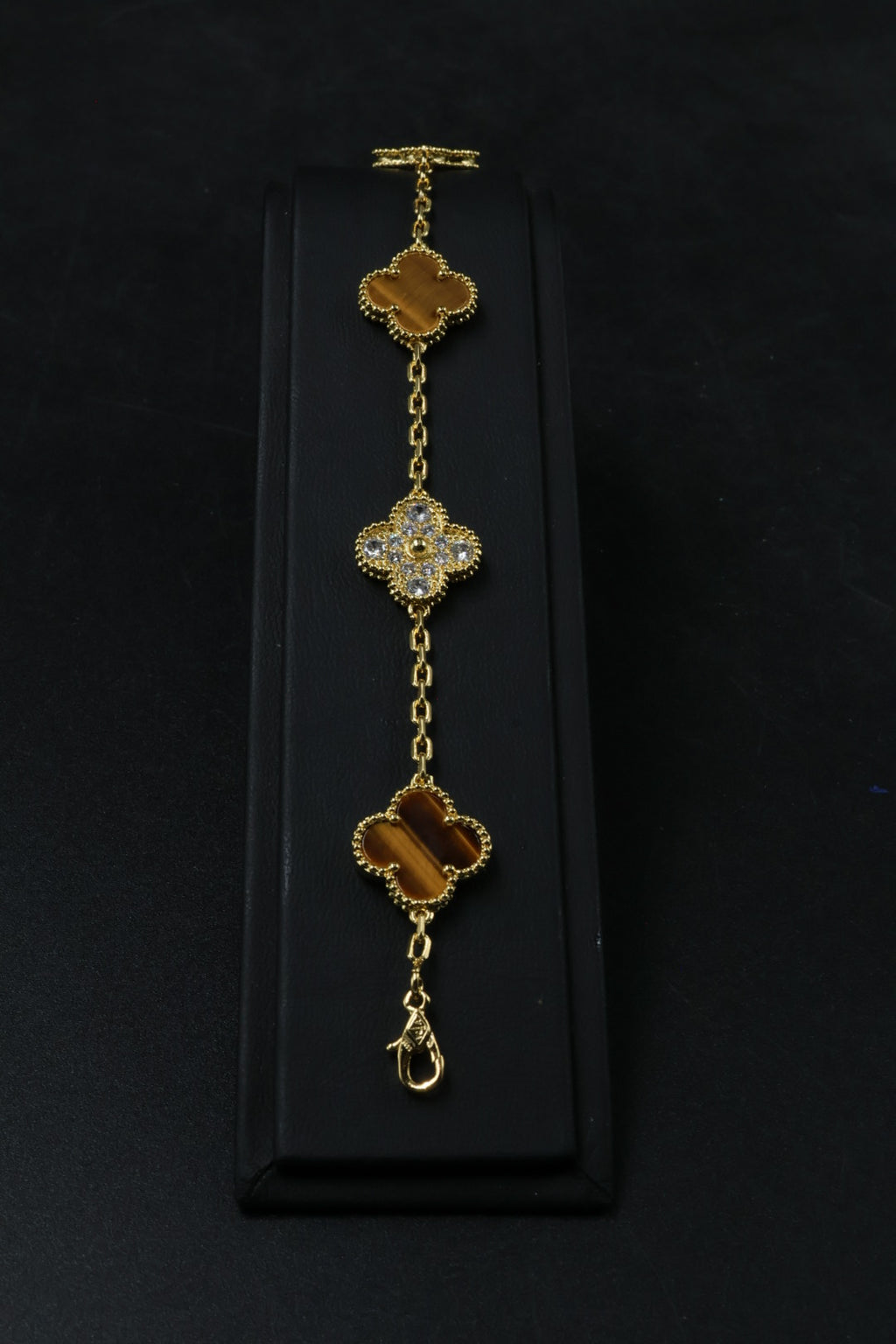 Pulsera VCA Alhambra 1:1 Gold Ojo de Tigre - Diamonds