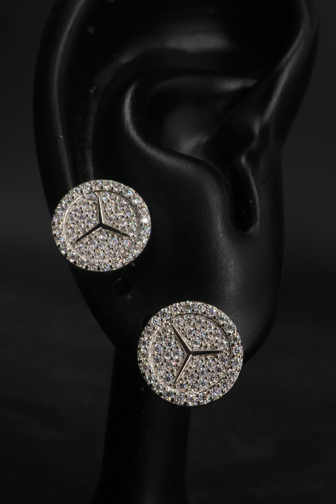 Aretes en Plata 925 Estrella Silver - Moissanita.