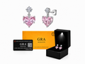Aretes en Plata 925 Corazón CZ - Moissanita D 0.5 ct.