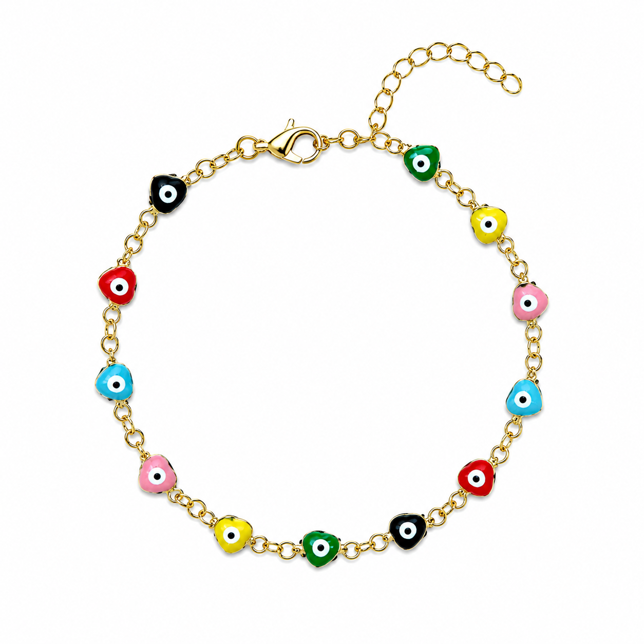 Pulsera Ojo Turco - Corazones Colores.