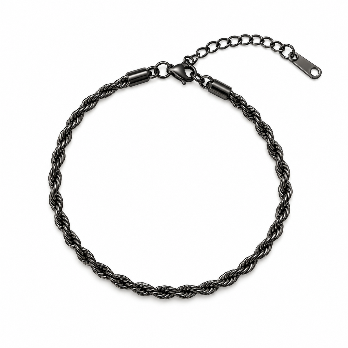 Pulsera Torsal Negra con Extensible AI316L