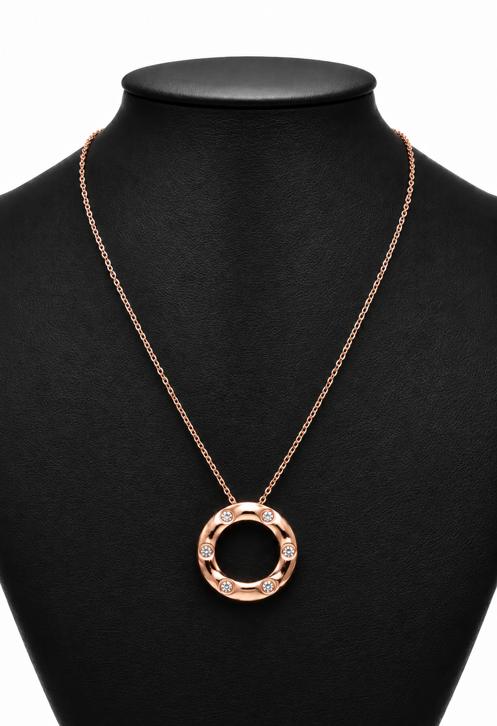 Collar Clavo con Zirconias - Rose Gold.