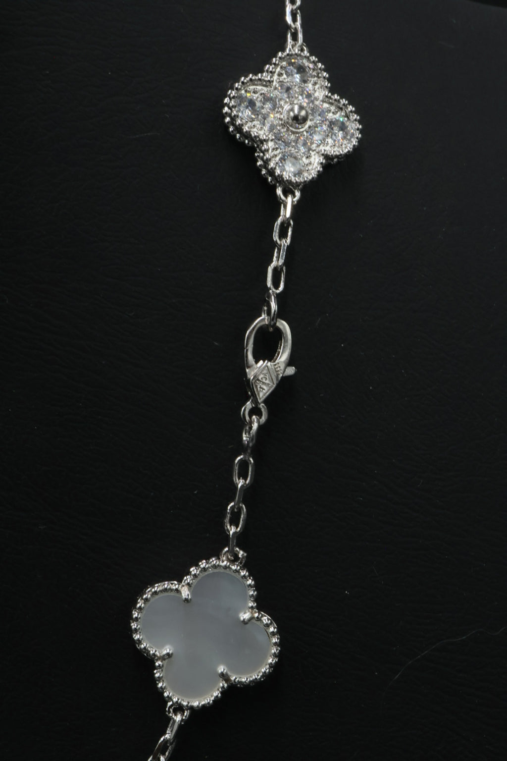 Collar VCA Alhambra 10 Motivos - Silver Nácar Diamonds.
