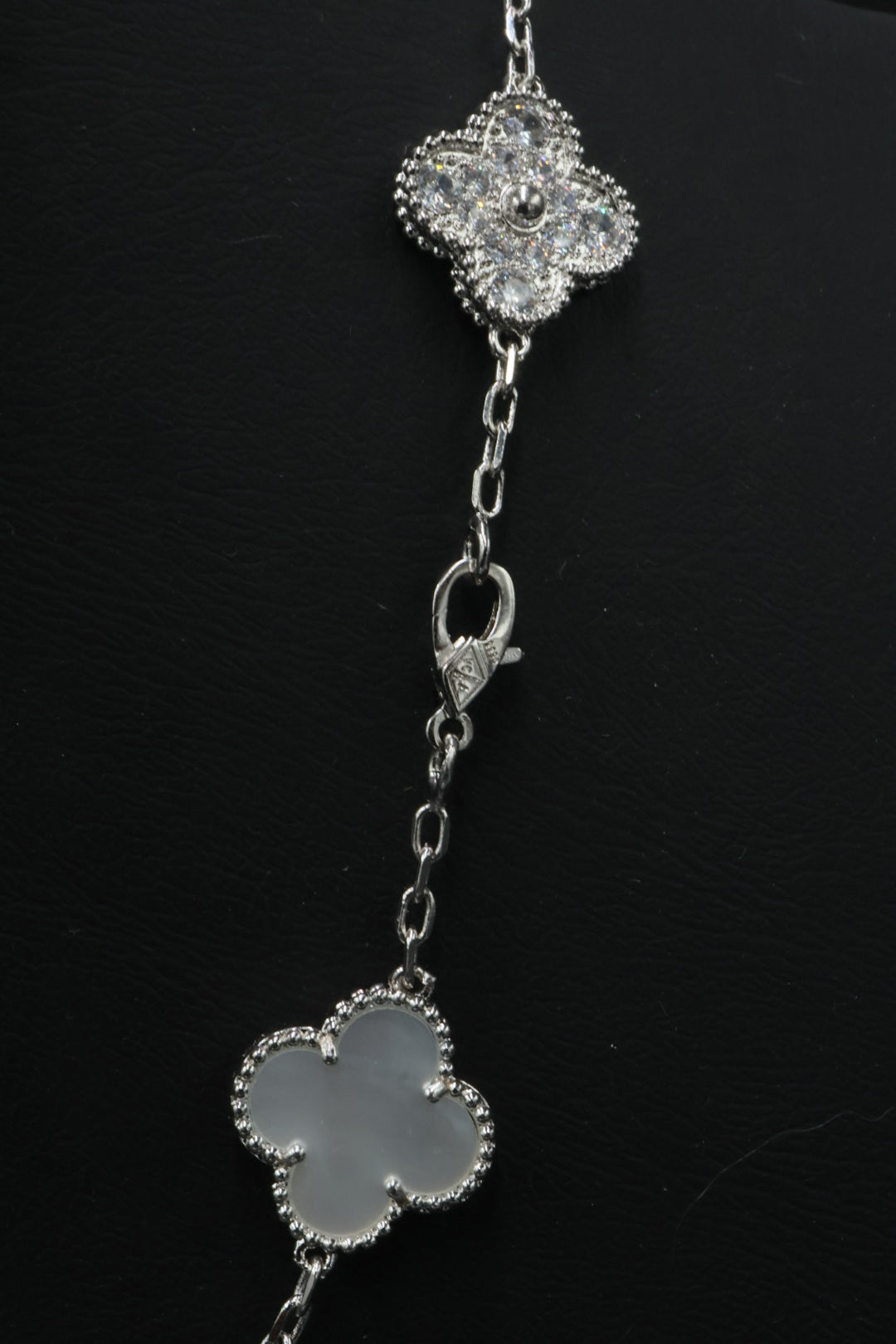 Collar VCA Alhambra 10 Motivos - Silver Nácar Diamonds.