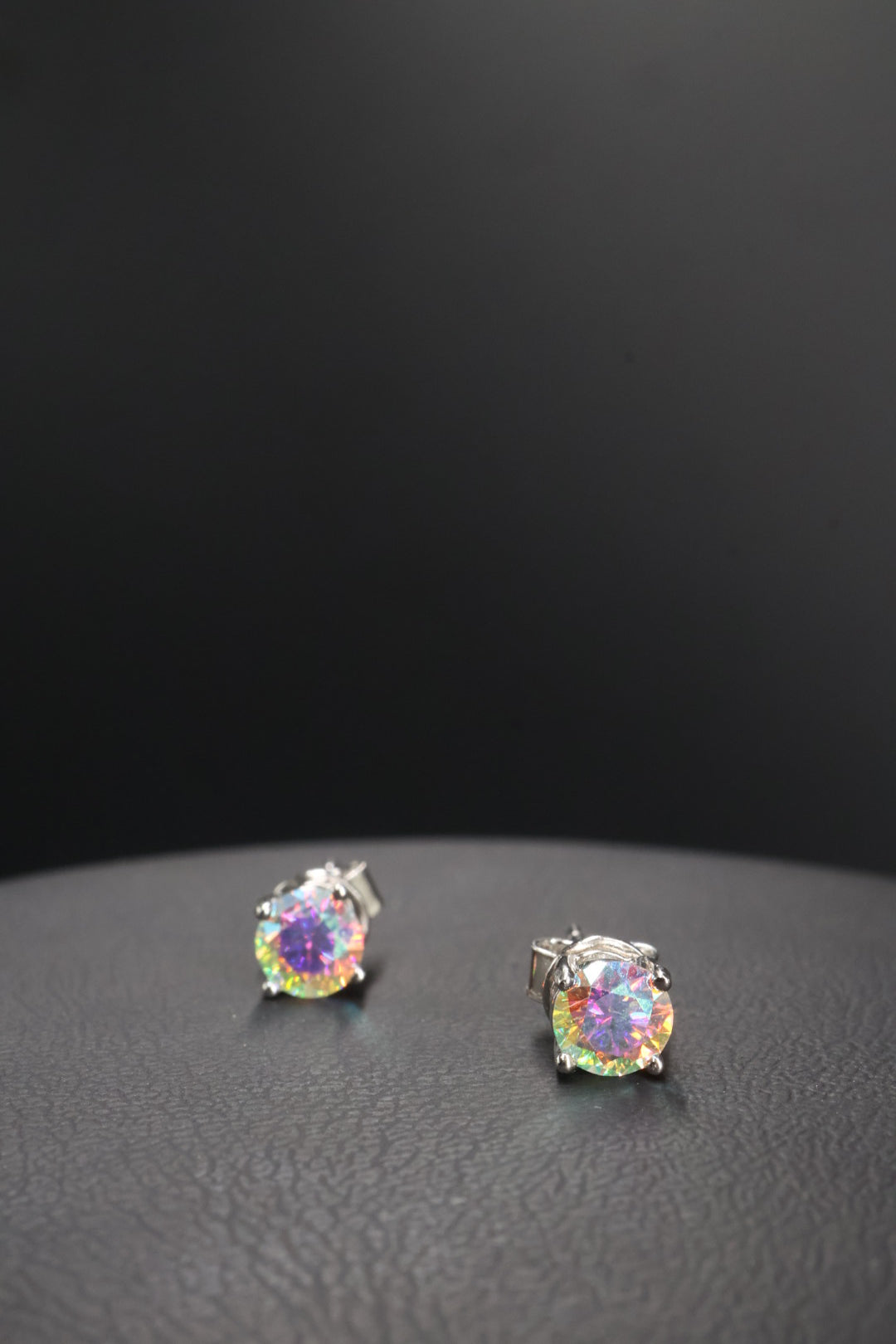 Aretes Plata .925 - Moissanita AB 0.5 ct.