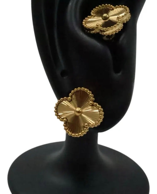 Arete Trébol 15 mm Dorado - Láser.