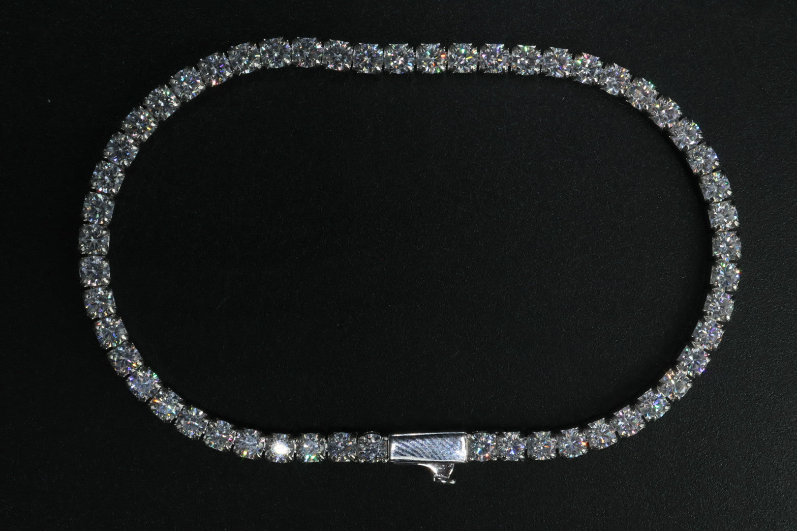 Pulsera Tenis -  Broche de un toque 3 mm.