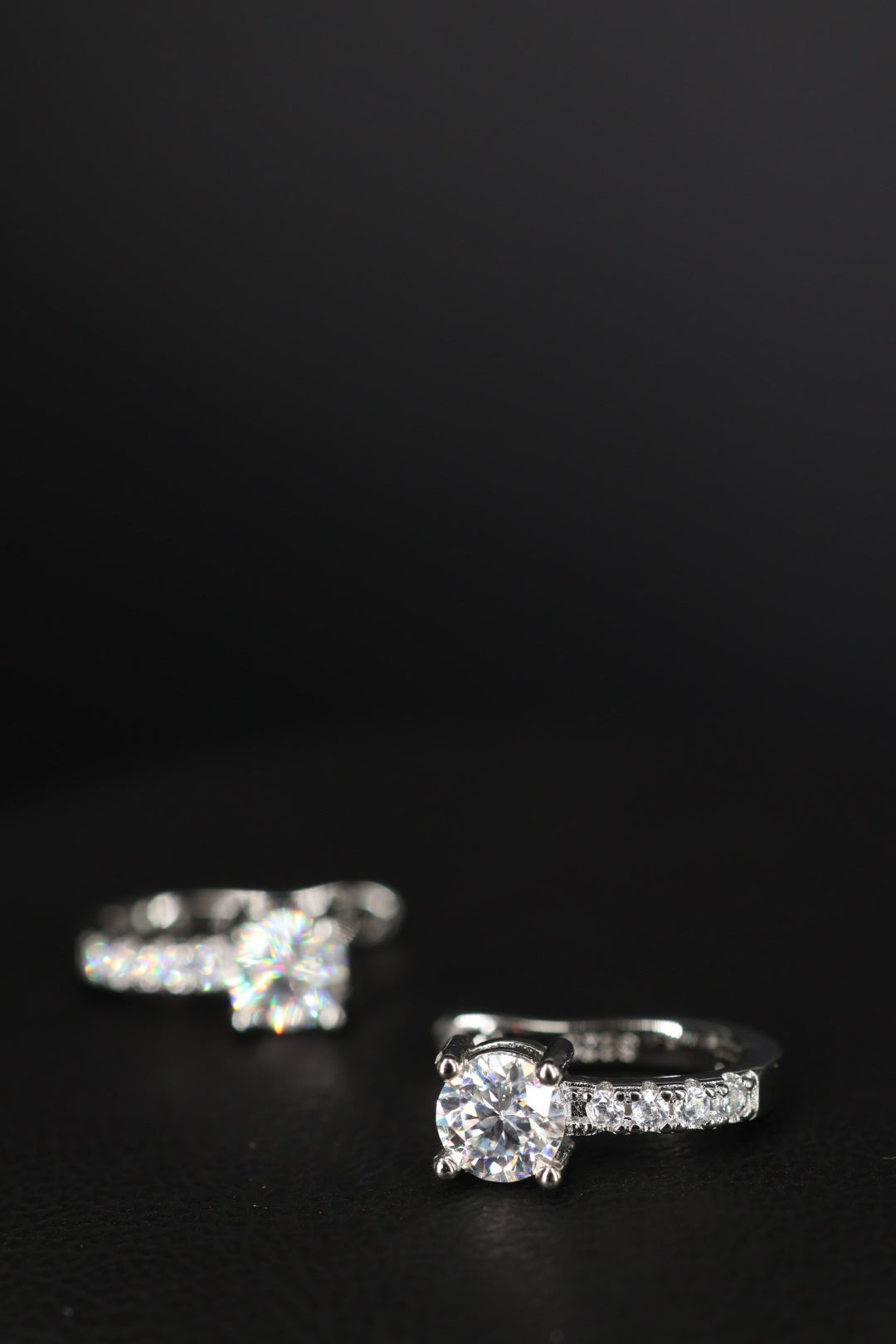 Aretes Around Pen Plata .925 - Moissanita D 0.5 ct.