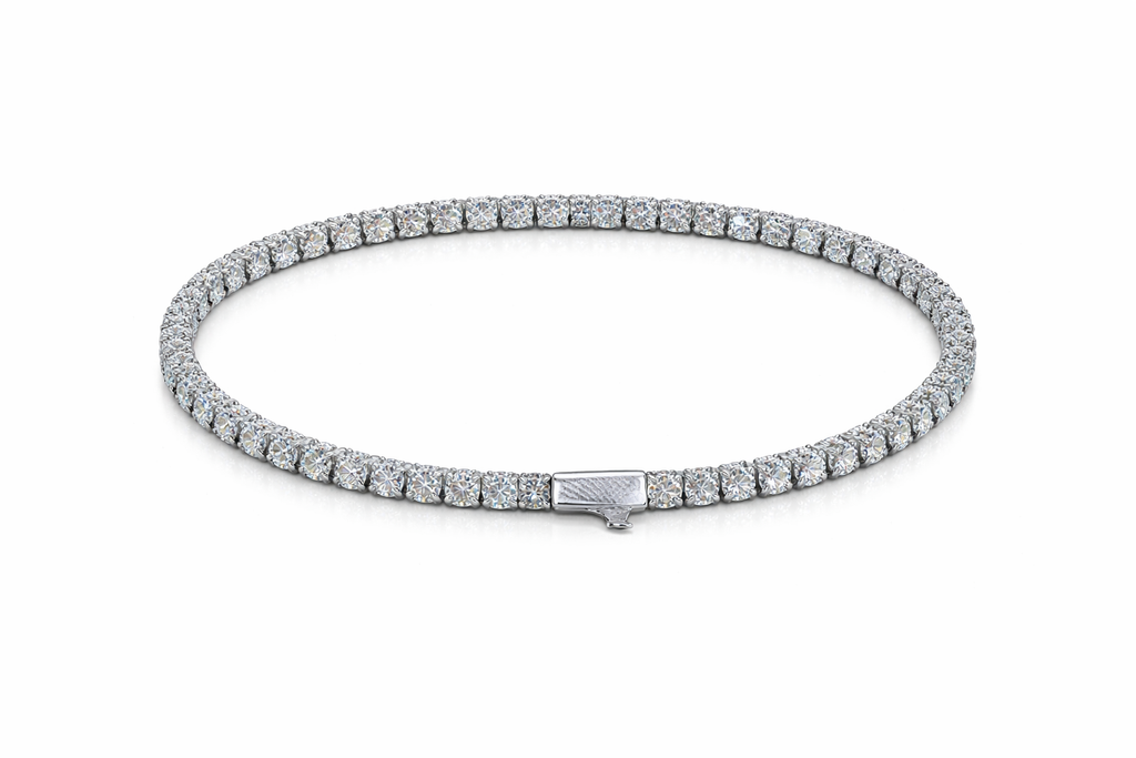 Pulsera Tenis -  Broche de un toque 3 mm.