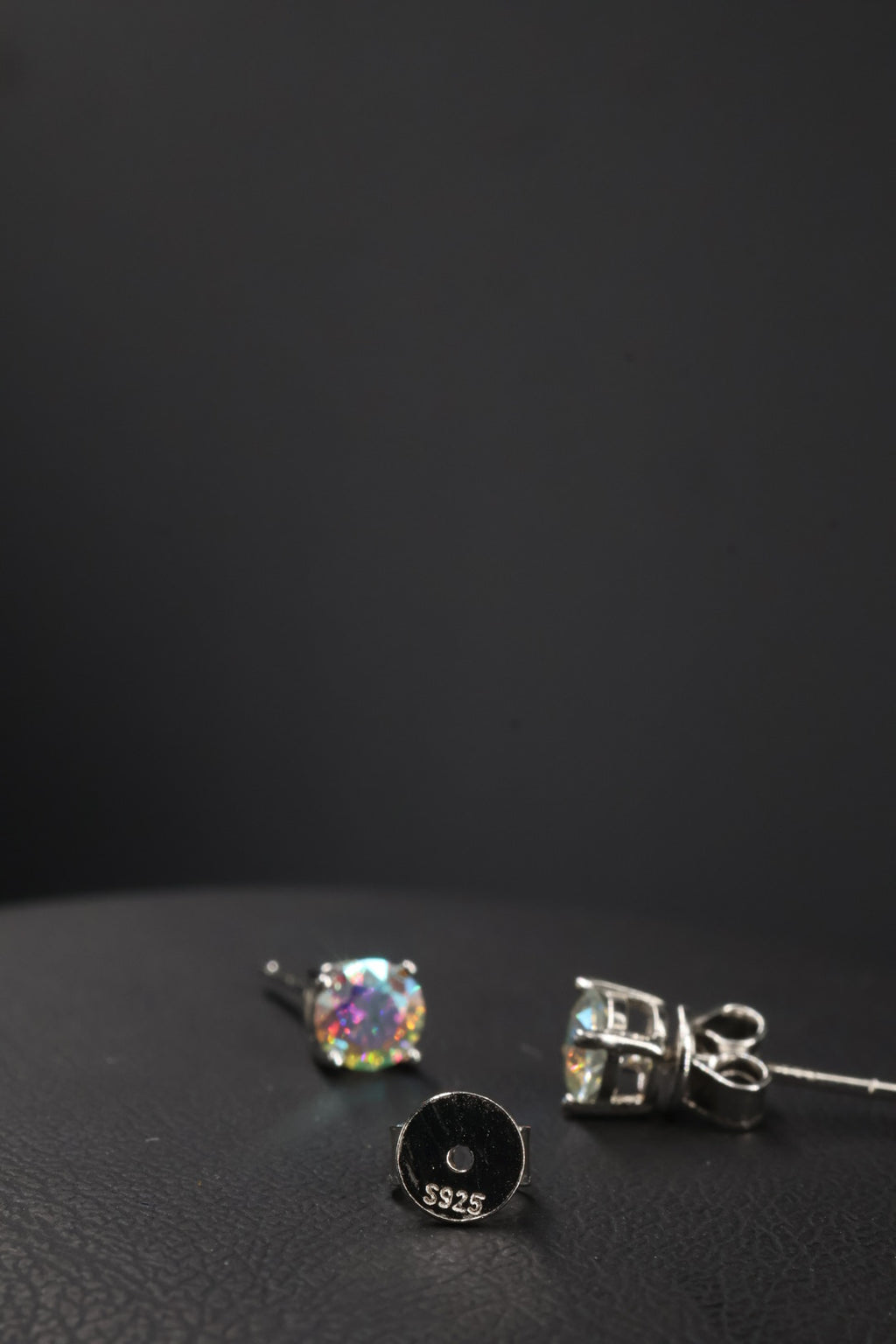Aretes Plata .925 - Moissanita AB 0.5 ct.