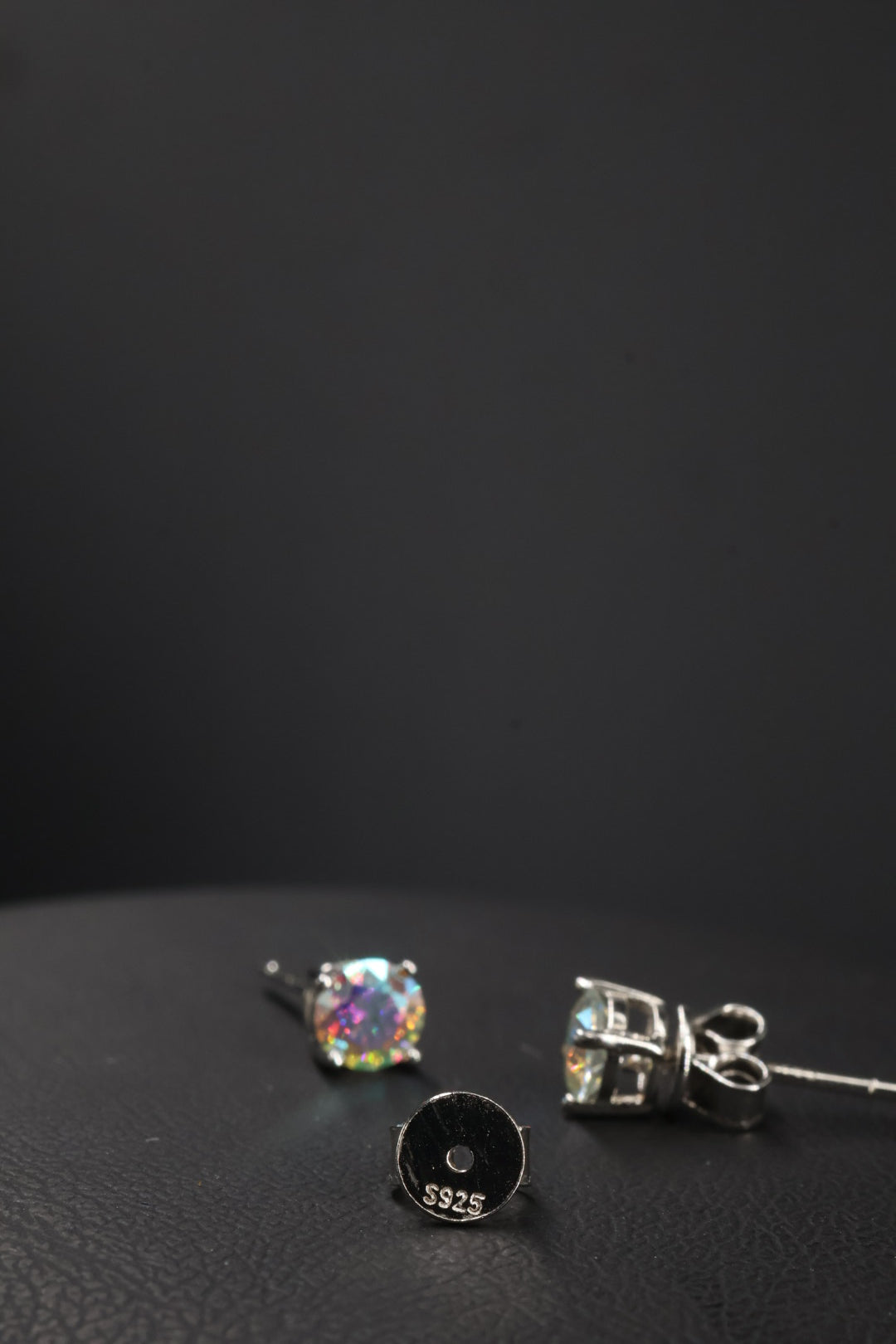 Aretes Plata .925 - Moissanita AB 0.5 ct.