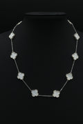 Collar 10 trébol grandes en plata 9.25 S925