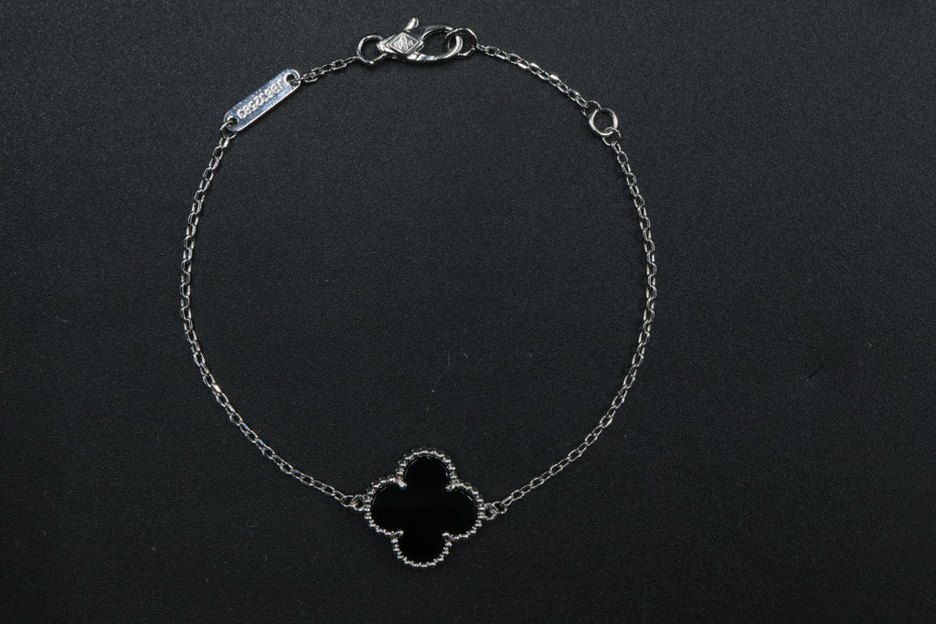 Pulsera VCA Sweet Alhambra 1:1 Silver Onyx.