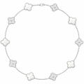 Collar VCA Alhambra 10 Motivos - Silver Nácar Diamonds.