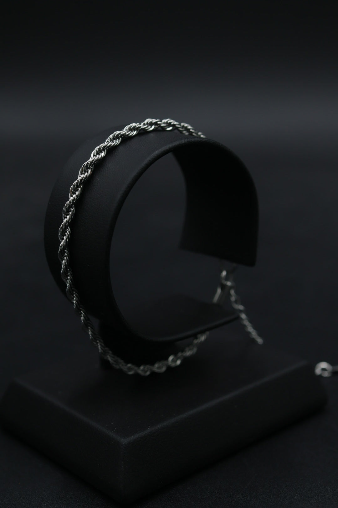 Pulsera Torsal Plateada con Extensible AI316L