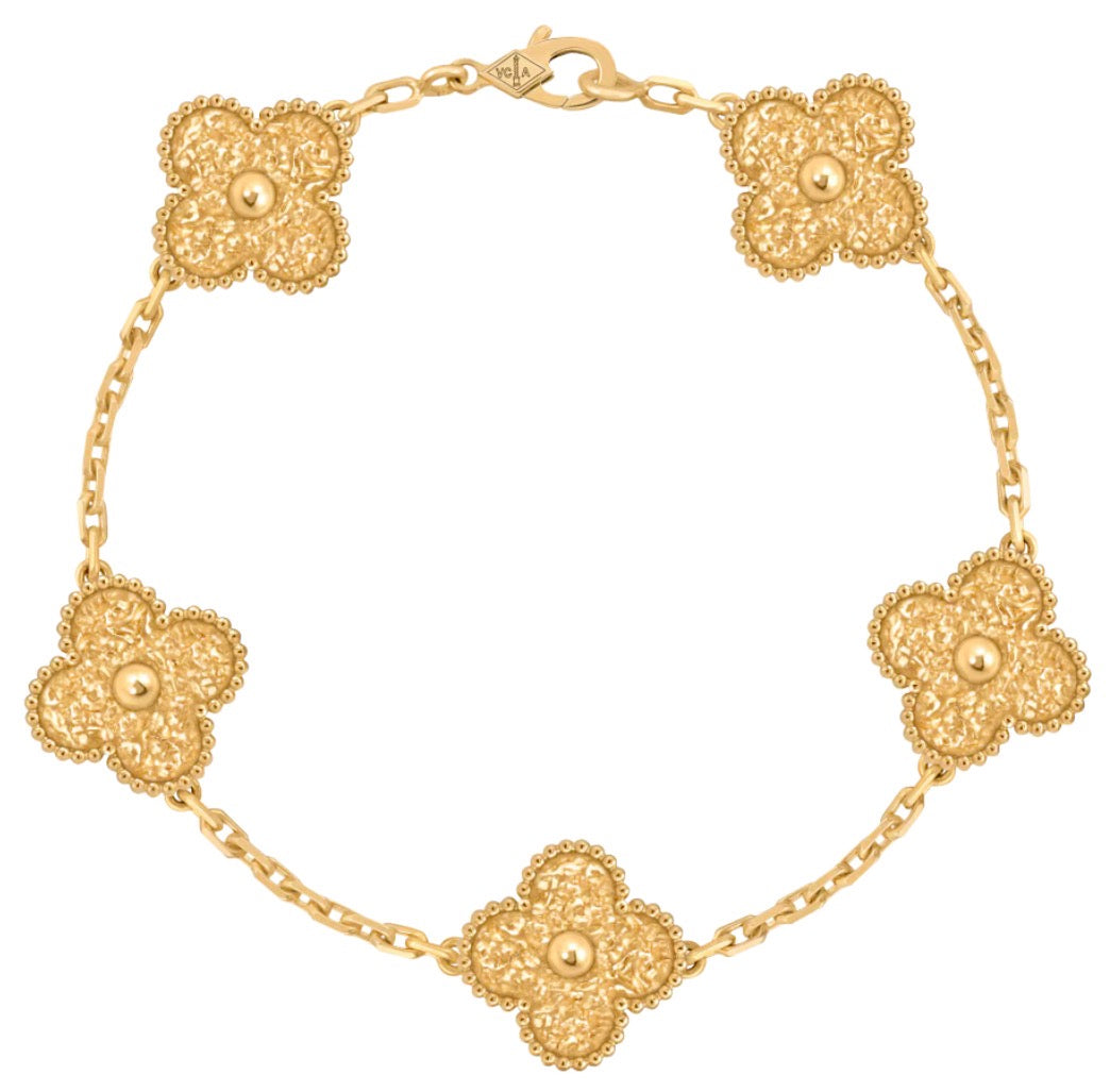 Pulsera VCA Alhambra 1:1 Gold Textura