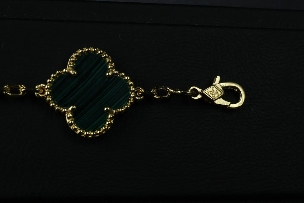 Pulsera VCA Alhambra 1:1 Gold Malaquita