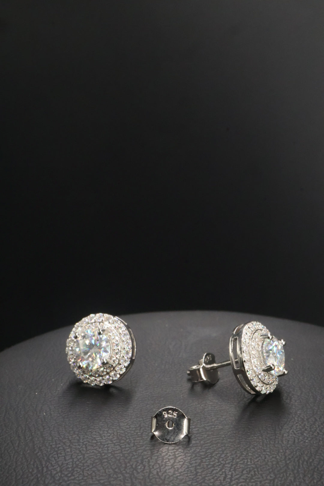 Aretes en Plata 925 Full Double Circle Silver - Moissanita.