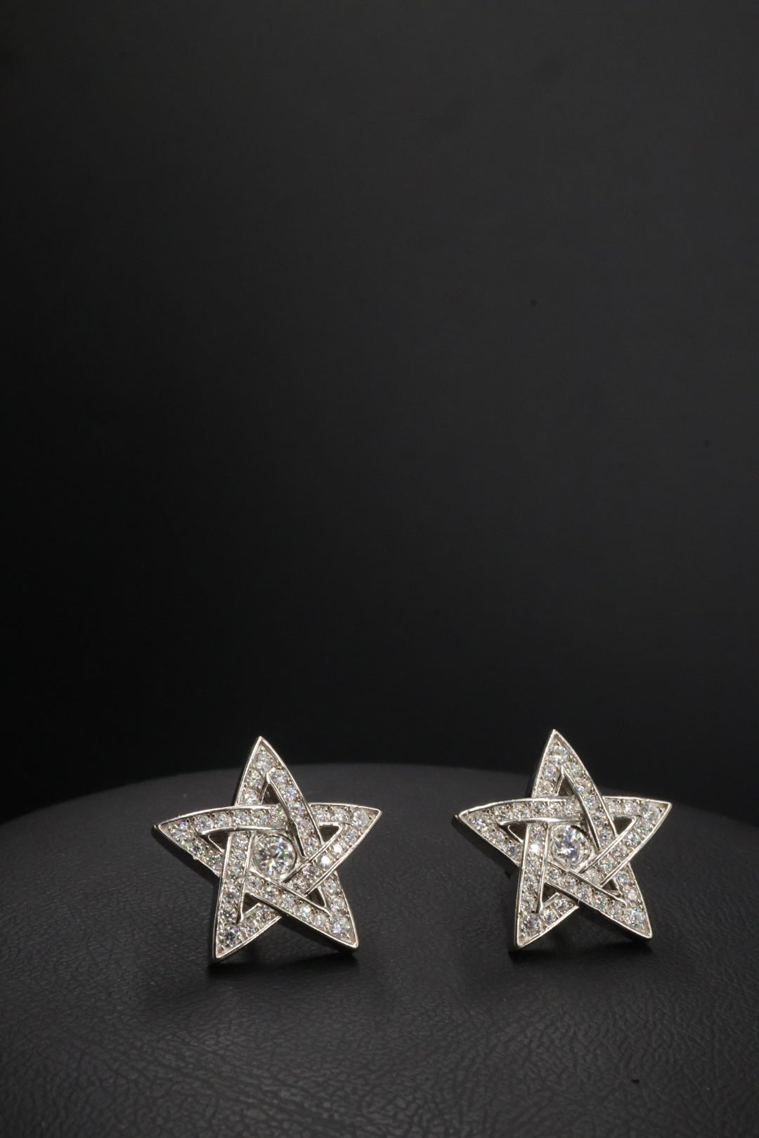 Aretes en Plata 925 Estrella Silver - Moissanita.