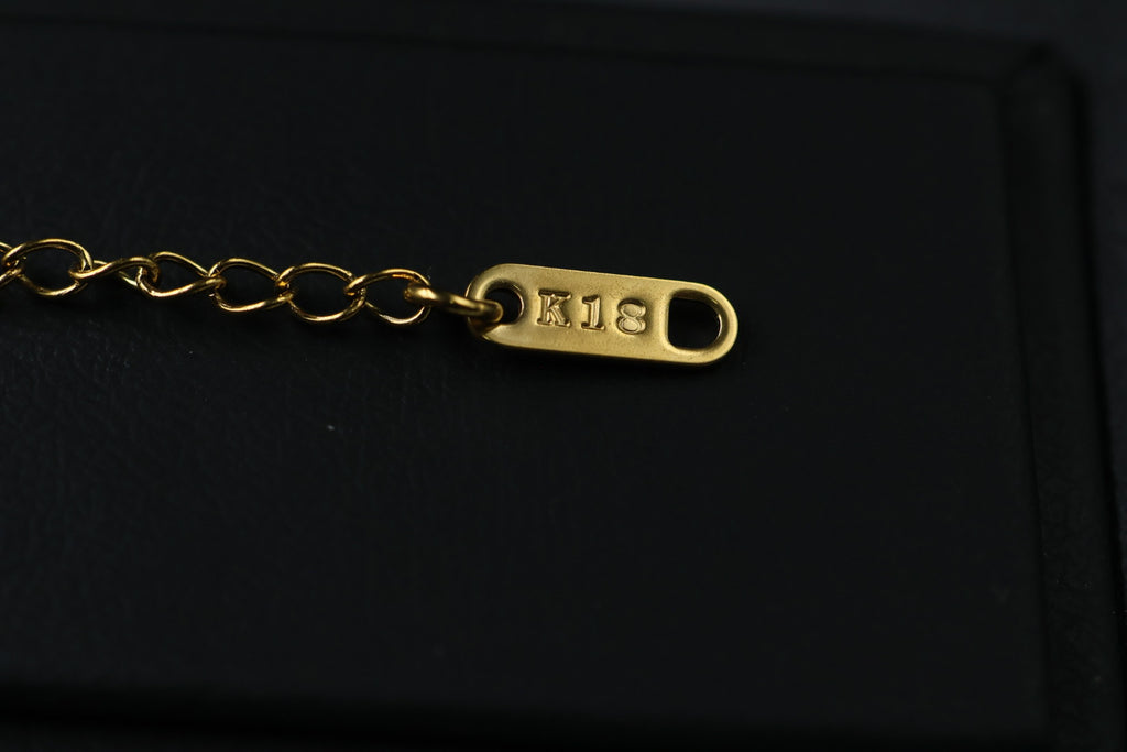 Pulsera Dorada Trébol 13 mm Mármol - Verde.