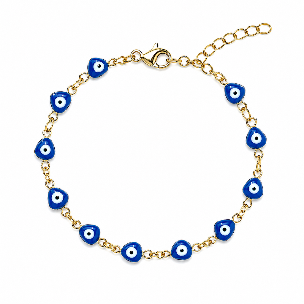 Pulsera Ojo Turco - Corazones Azules