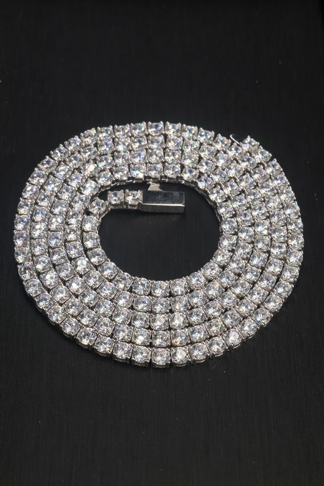 Collar Tenis -  Broche de un toque 3 mm.
