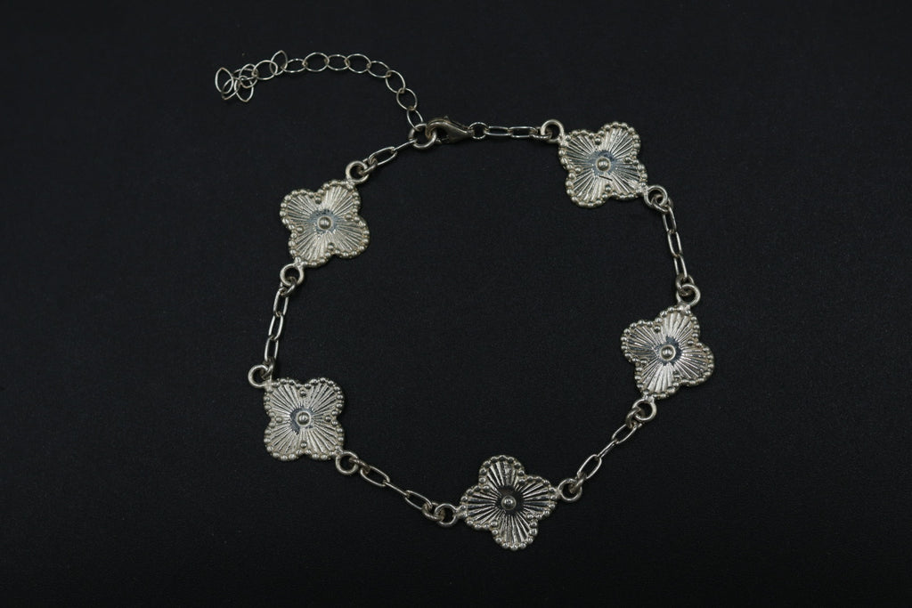 Pulsera Trébol Láser en Plata 9.25 S925