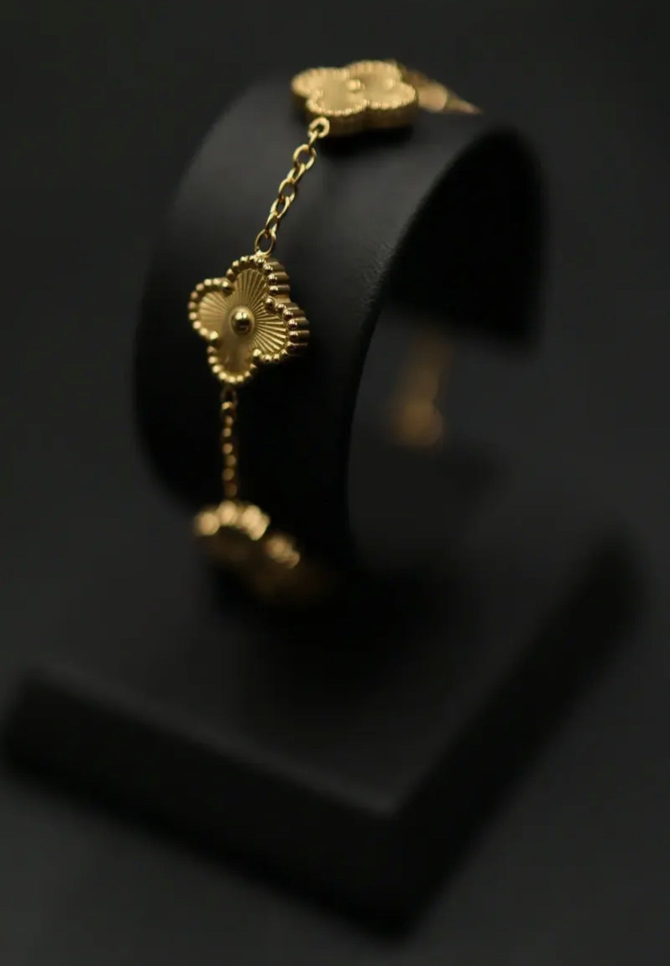 Pulsera Trébol 13 mm Dorado - Láser.