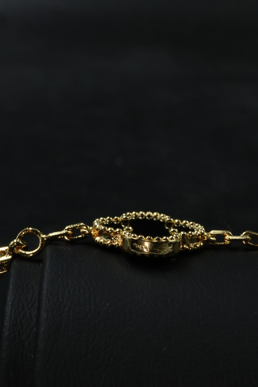 Pulsera VCA Alhambra 1:1 Gold Onyx - Diamonds
