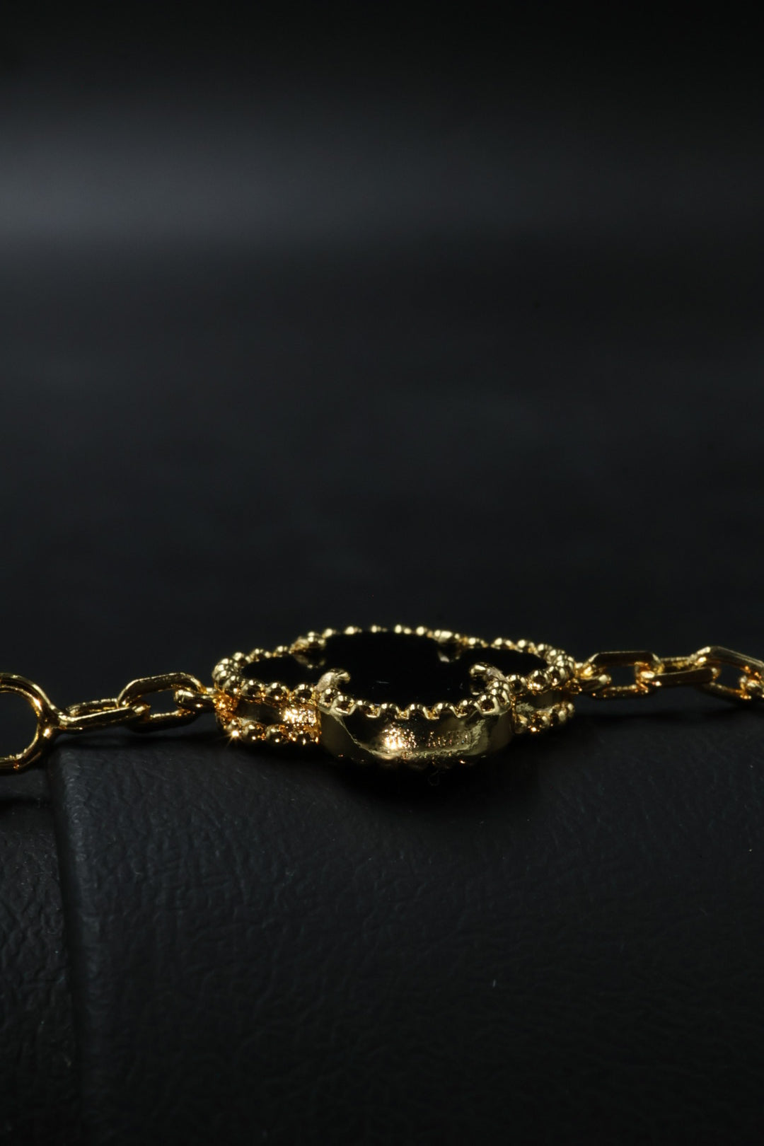Pulsera VCA Alhambra 1:1 Gold Onyx - Diamonds