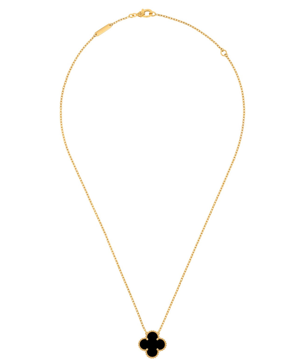 Collar Vintage Alhambra 1:1 Gold Onyx.