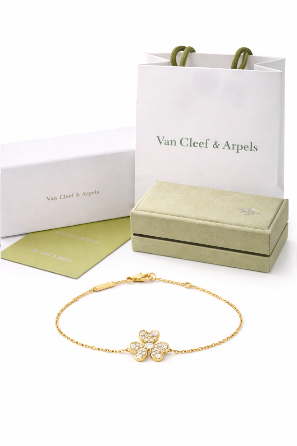 Pulsera VCA Frivole Minimodelo 1:1 Gold - Zirconias.