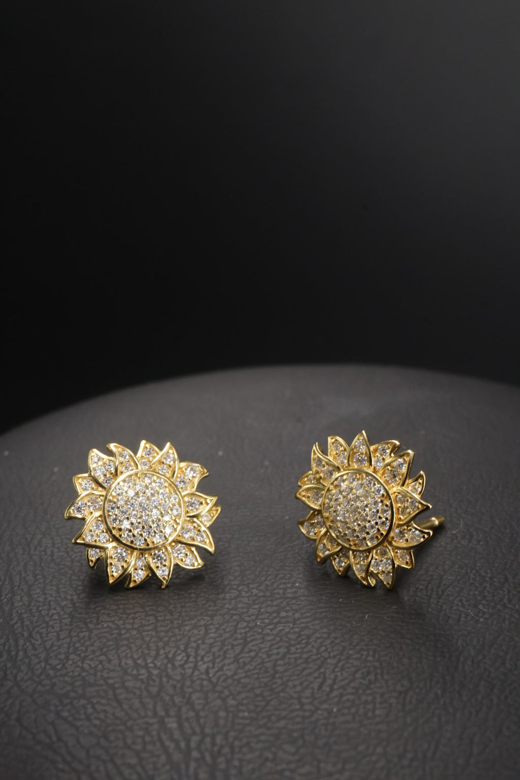 Aretes en Plata 925 Sol Gold - Moissanita.