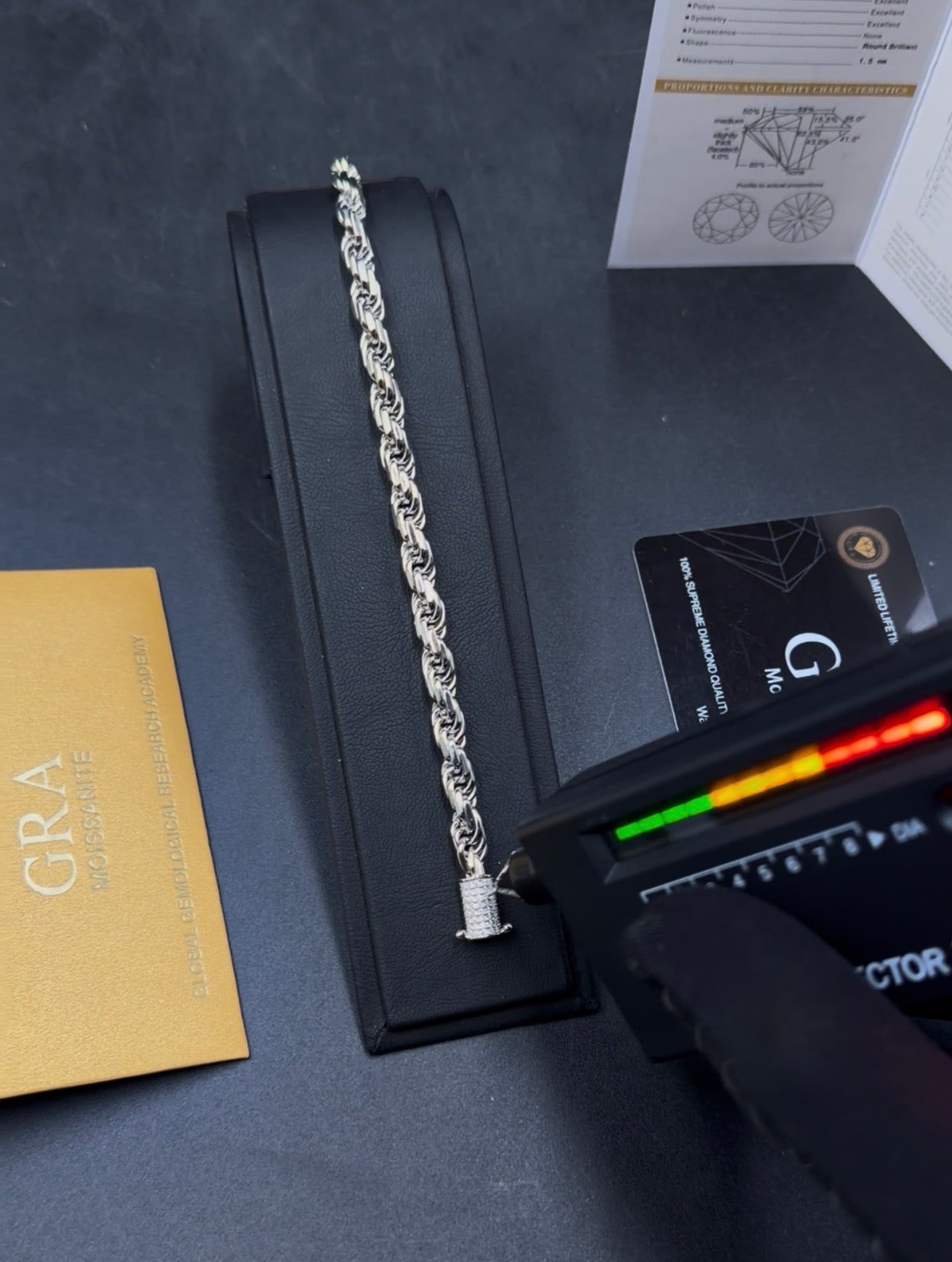 Pulsera Torzal Broche Iced - Moissanita