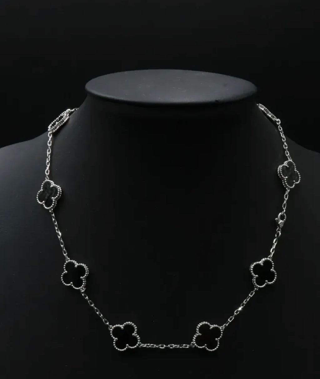 Collar VCA Plata 925 Alhambra 10 Motivos - Onyx.