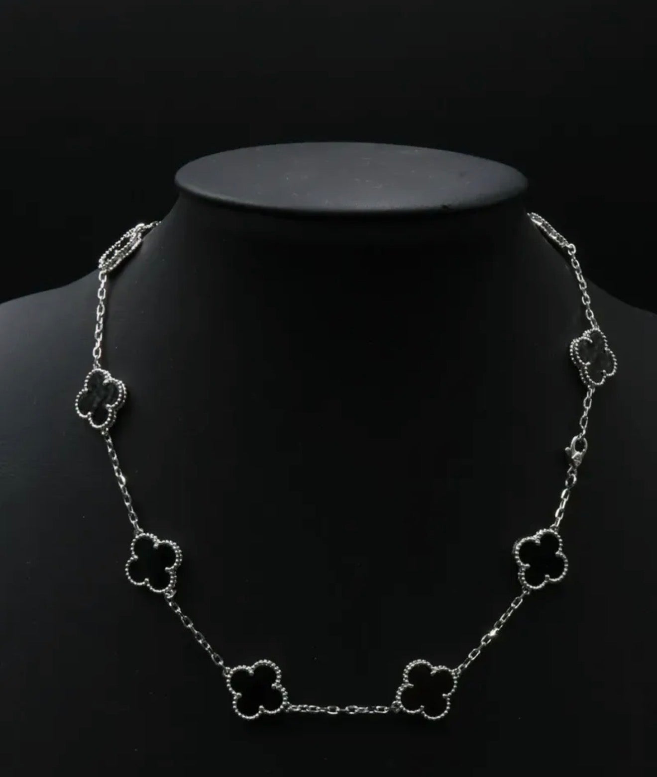 Collar VCA Plata 925 Alhambra 10 Motivos - Onyx.