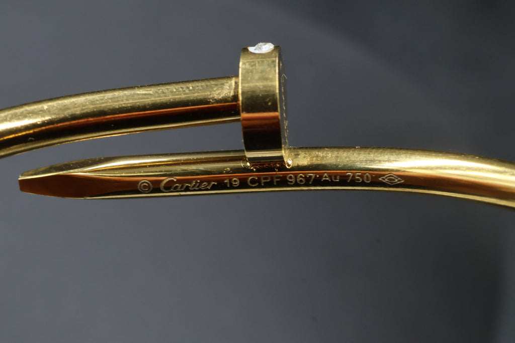 Brazalete Cartier Juste Un Clou Iced - Dorado