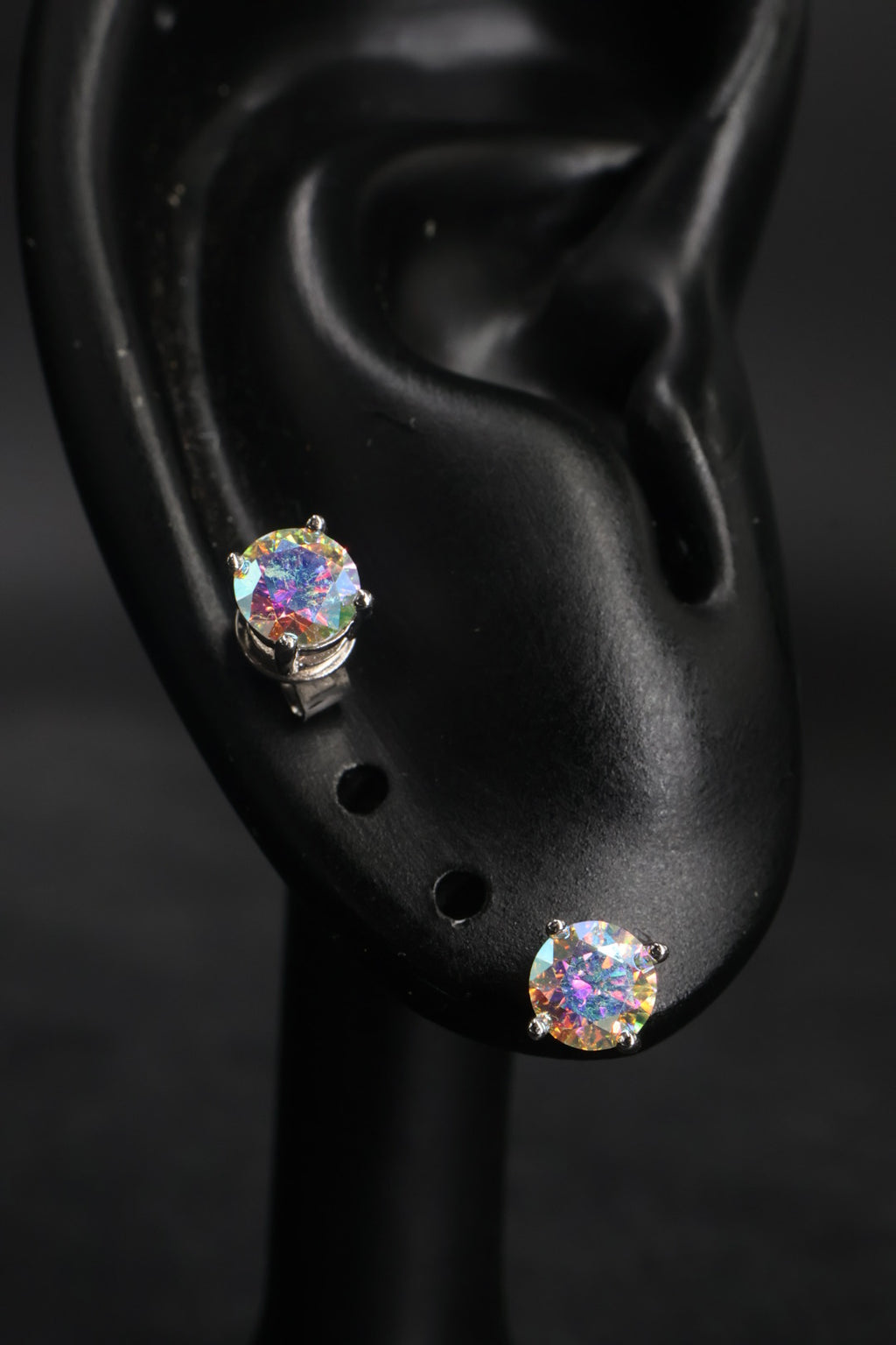 Aretes Plata .925 - Moissanita AB 0.5 ct.