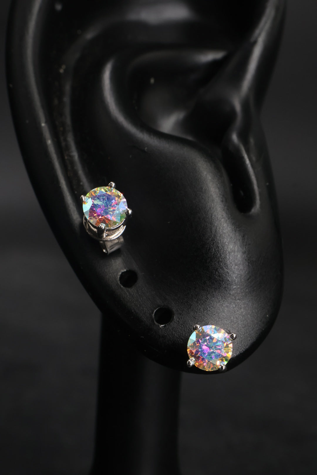Aretes Plata .925 - Moissanita AB 0.5 ct.