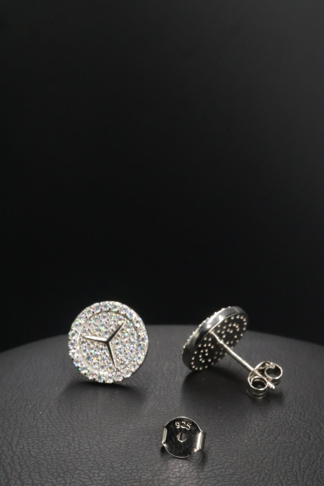 Aretes en Plata 925 Estrella Silver - Moissanita.