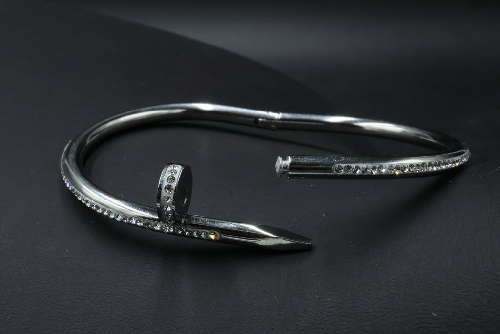 Brazalete Cartier Juste Un Clou Iced - Plateado