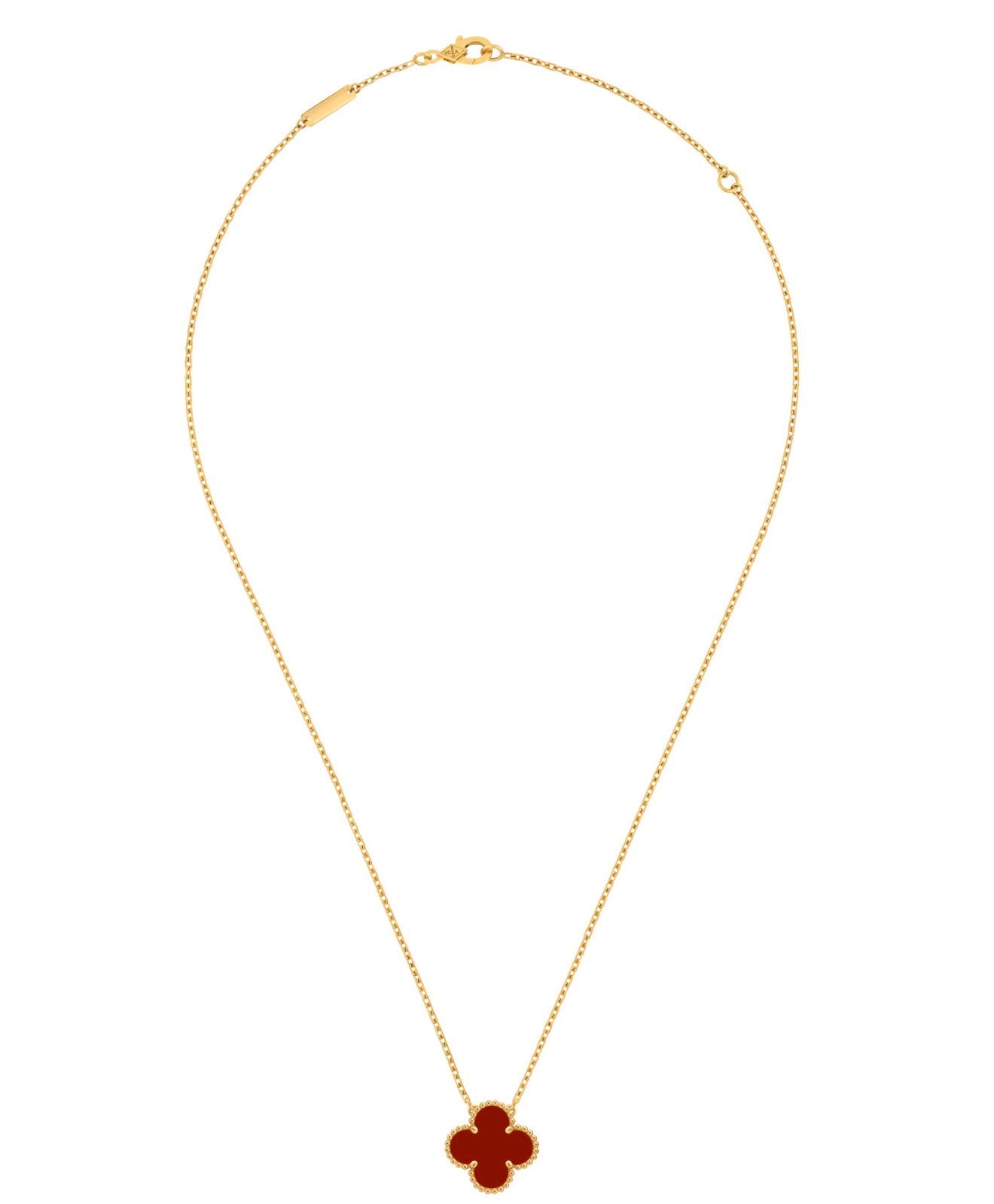 Collar Vintage Alhambra 1:1 Gold Cornalina.