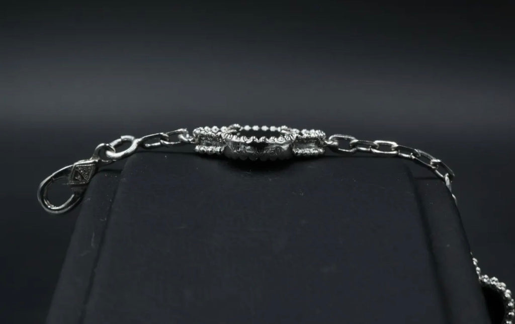 Pulsera VCA Plata .925 1:1 Vintage Alhambra, 5 Motivos Onyx