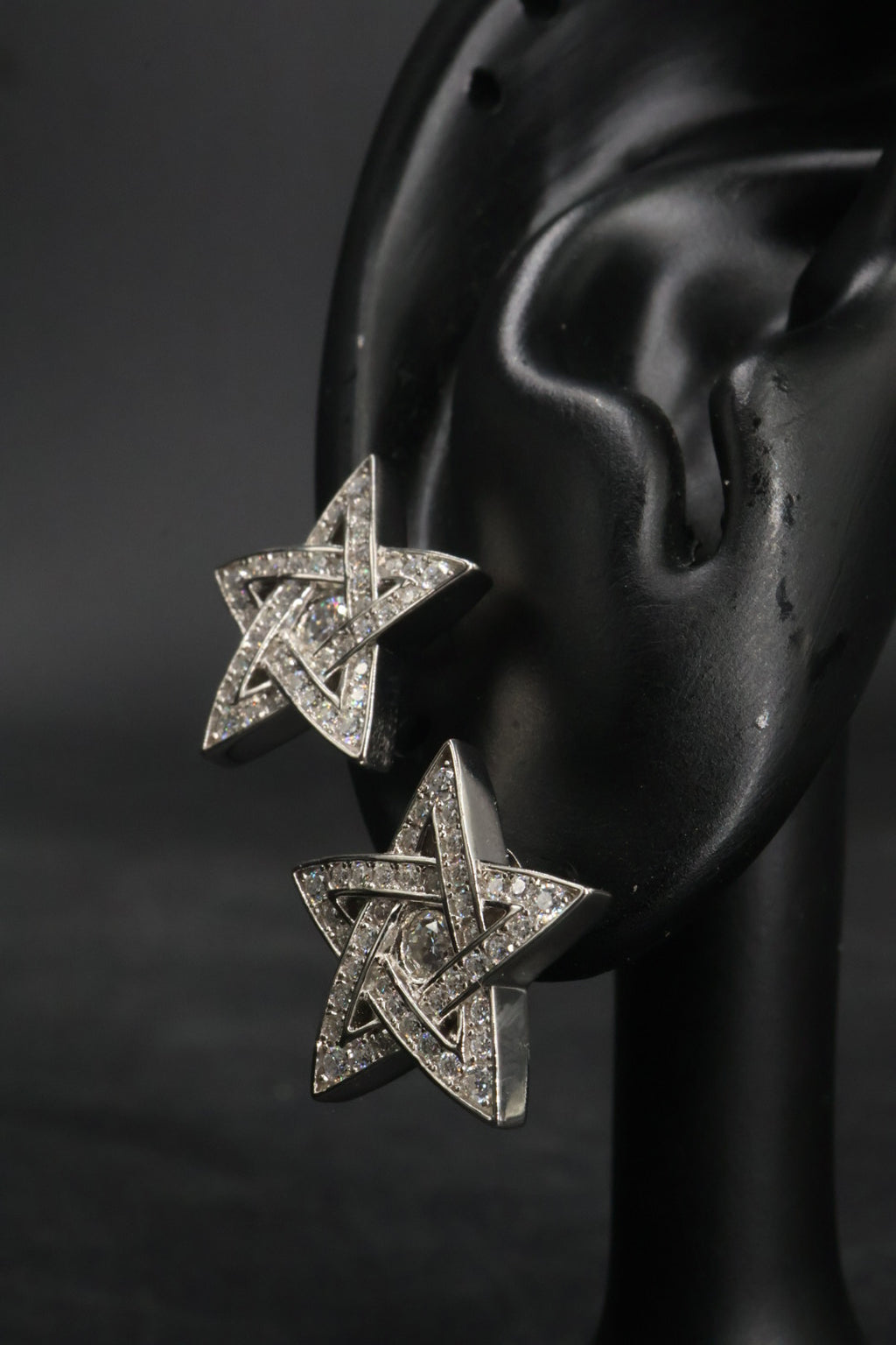 Aretes en Plata 925 Estrella Silver - Moissanita.