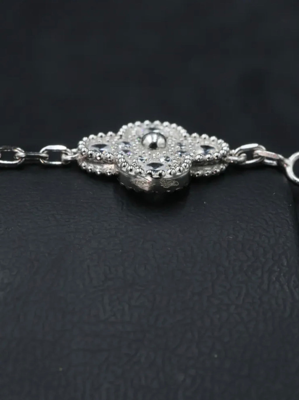 Pulsera VCA Plata .925 1:1 Vintage Alhambra, 5 Motivos Diamonds