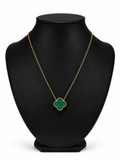 Collar 1 trébol - Dorado / Verde.
