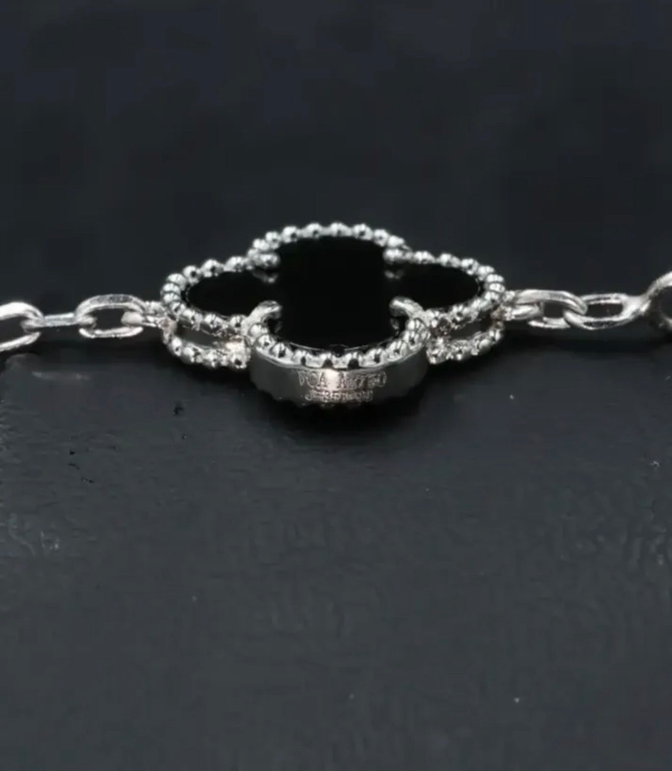 Collar VCA Plata 925 Alhambra 10 Motivos - Onyx.