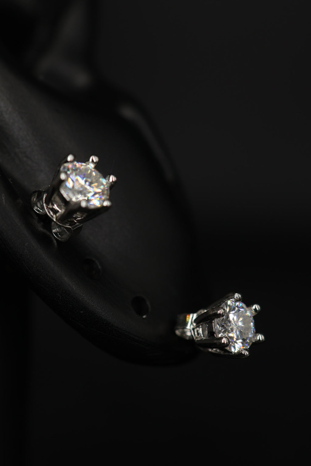 Aretes Plata .925 - Moissanita D 0.5 ct.