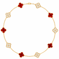 Collar VCA Alhambra 10 Motivos - Gold Cornalina Diamonds.