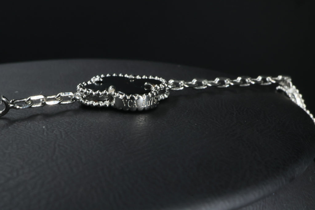 Collar VCA Alhambra 10 Motivos - Silver Onyx Diamonds.